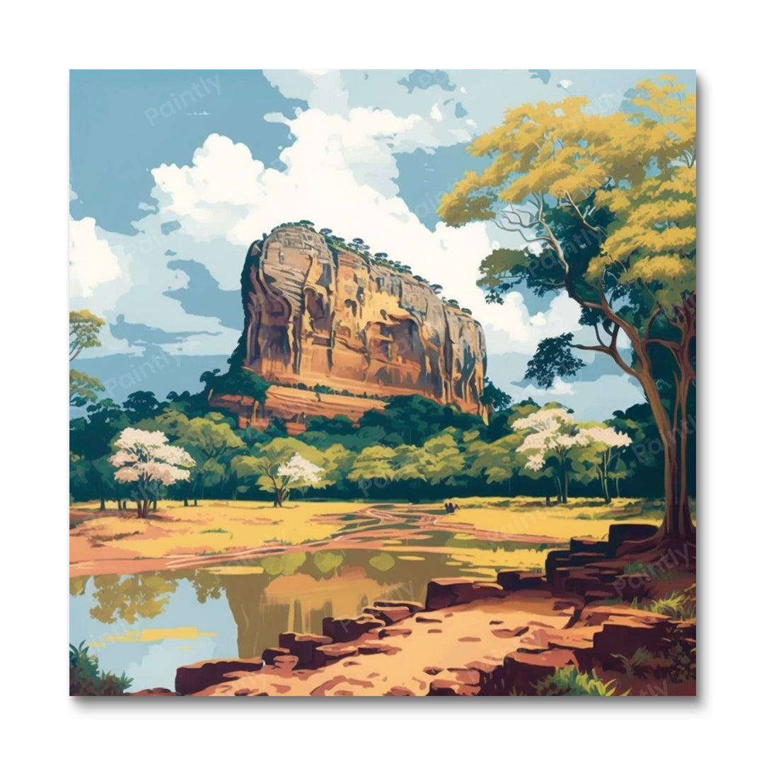 Sigiriya Sri Lanka I (Diamond Painting) Diamond Painting kit