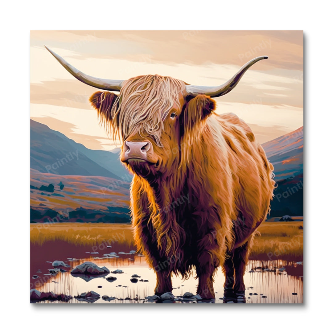 Highland Cow II (Diamond Painting) Diamond Painting kit