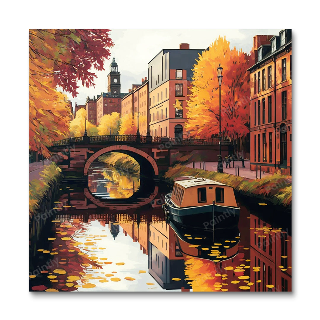 Glasgow Canal in Fall II (Diamond Painting) Diamond Painting kit
