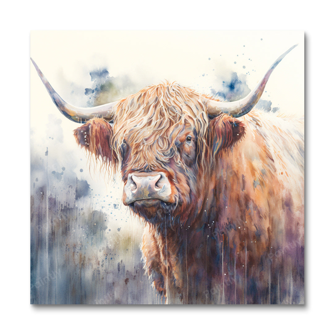 Gracious Highland Cow II Animals Paint by Numbers kit