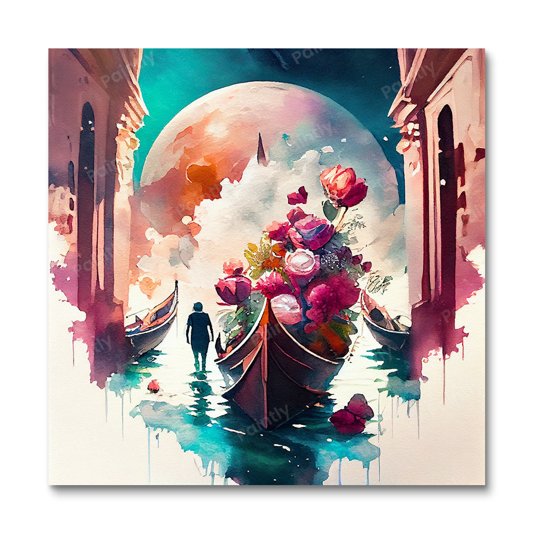Moonlit Venice Canal (Diamond Painting) Diamond Painting kit