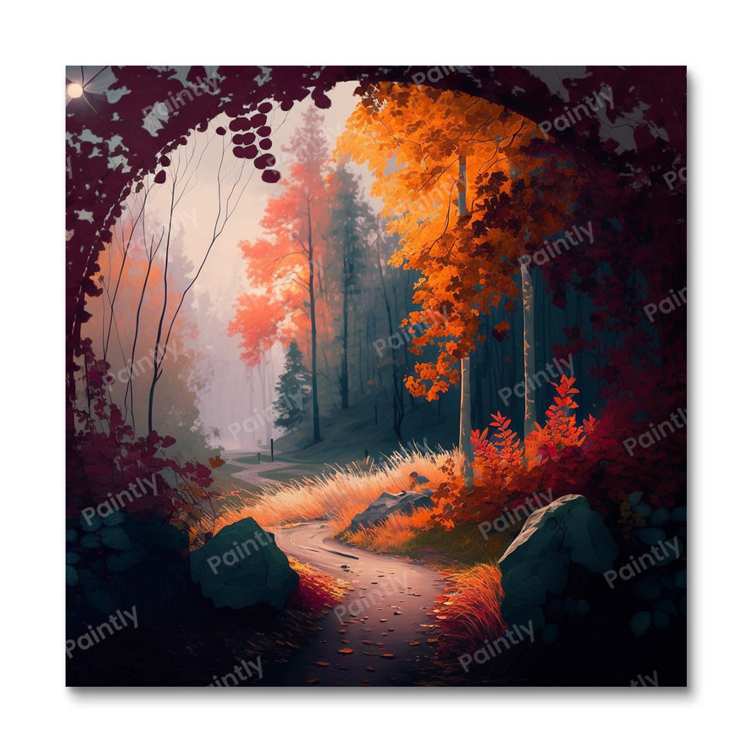 Grandeur of the Falling Leaves (Diamond Painting) Diamond Painting kit