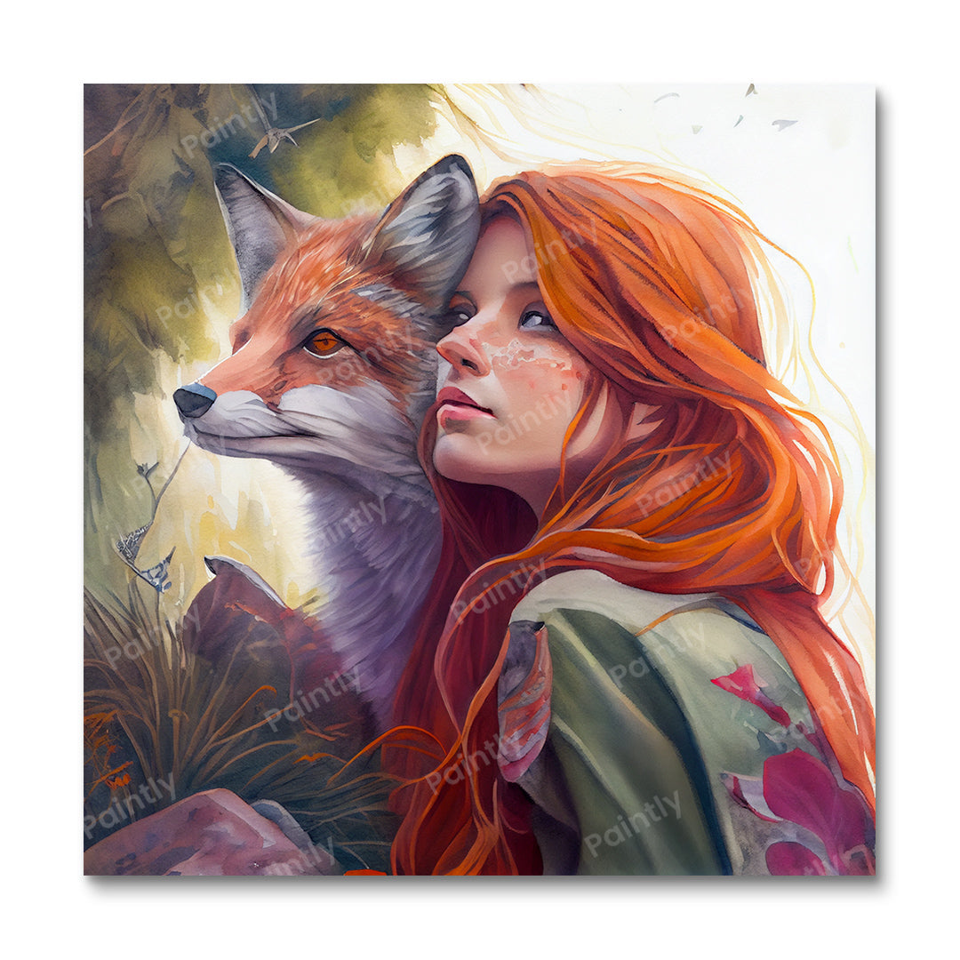 Ginger & a Fox (Diamond Painting) Diamond Painting kit
