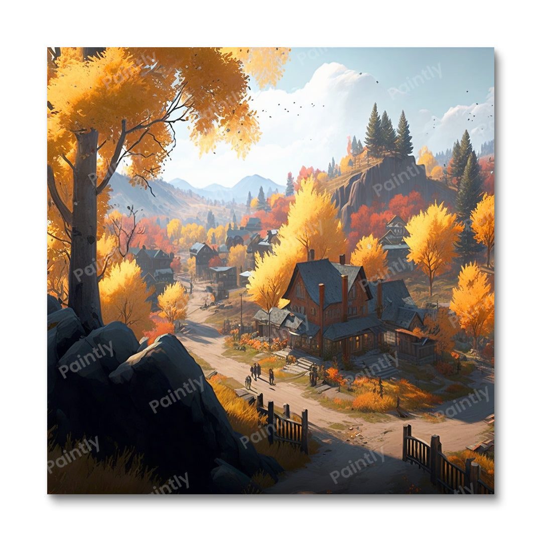 Graceful Golden Autumn (Diamond Painting) Diamond Painting kit