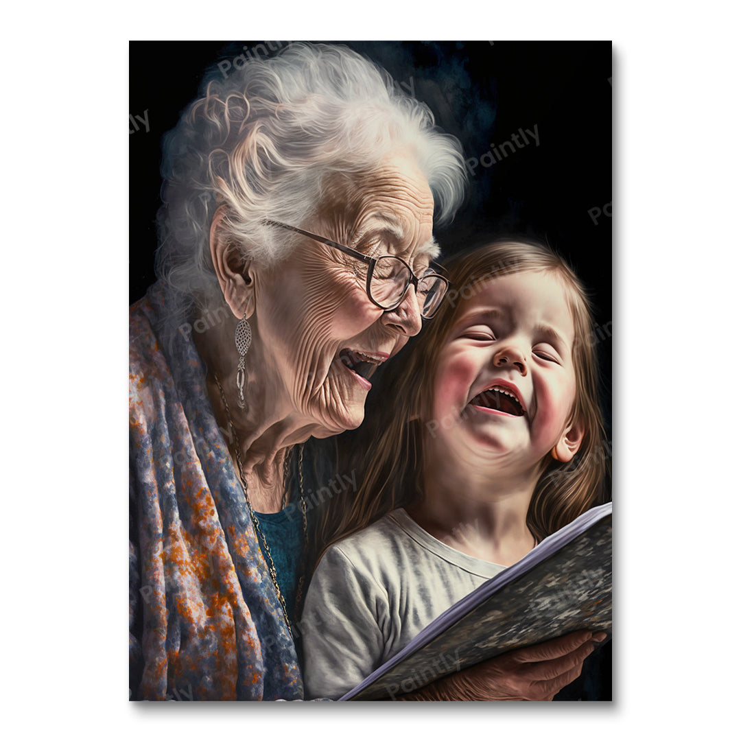 Grandma and Grand Daughter Singing (Diamond Painting) Diamond Painting kit