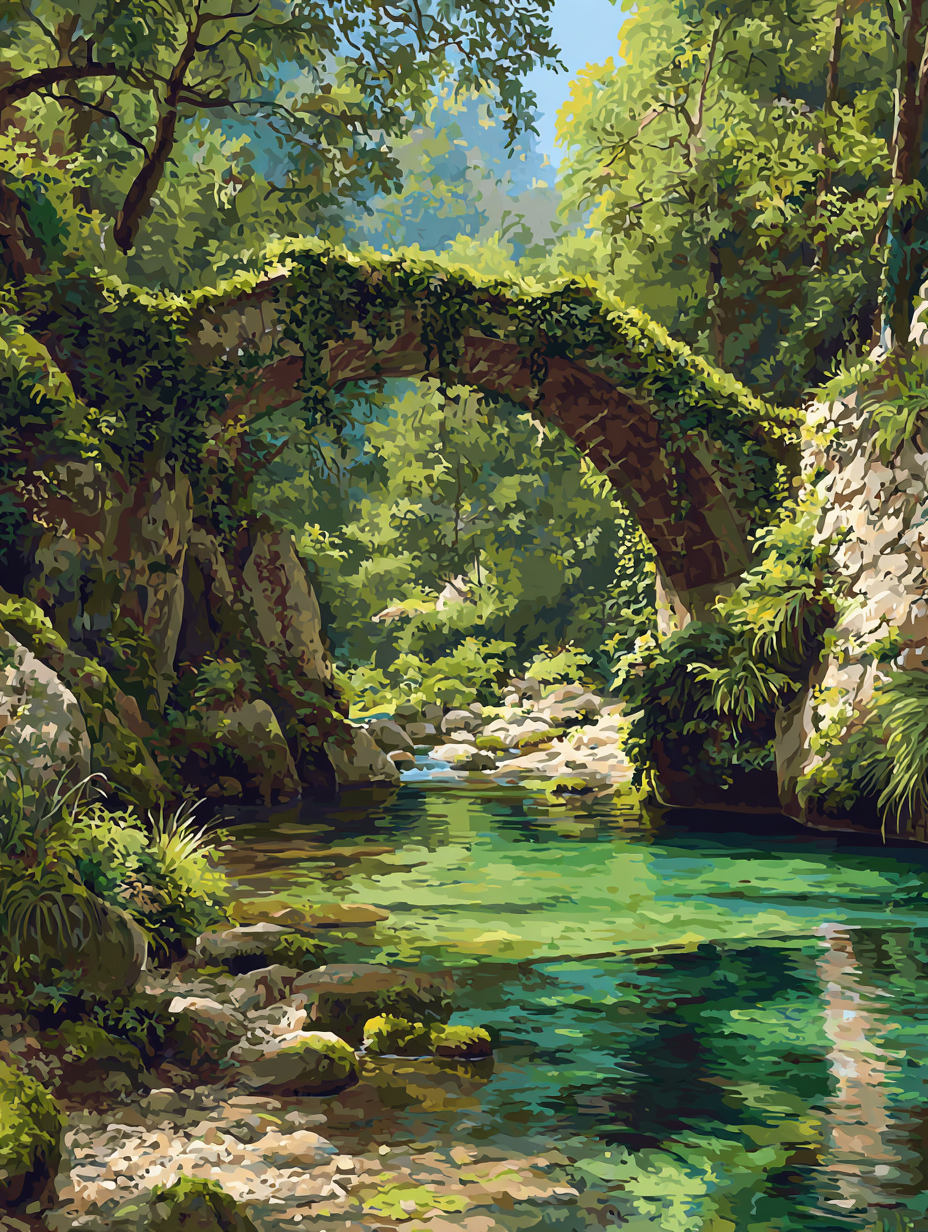 Ivy Covered Crossing (Diamond Painting) Diamond Painting kit