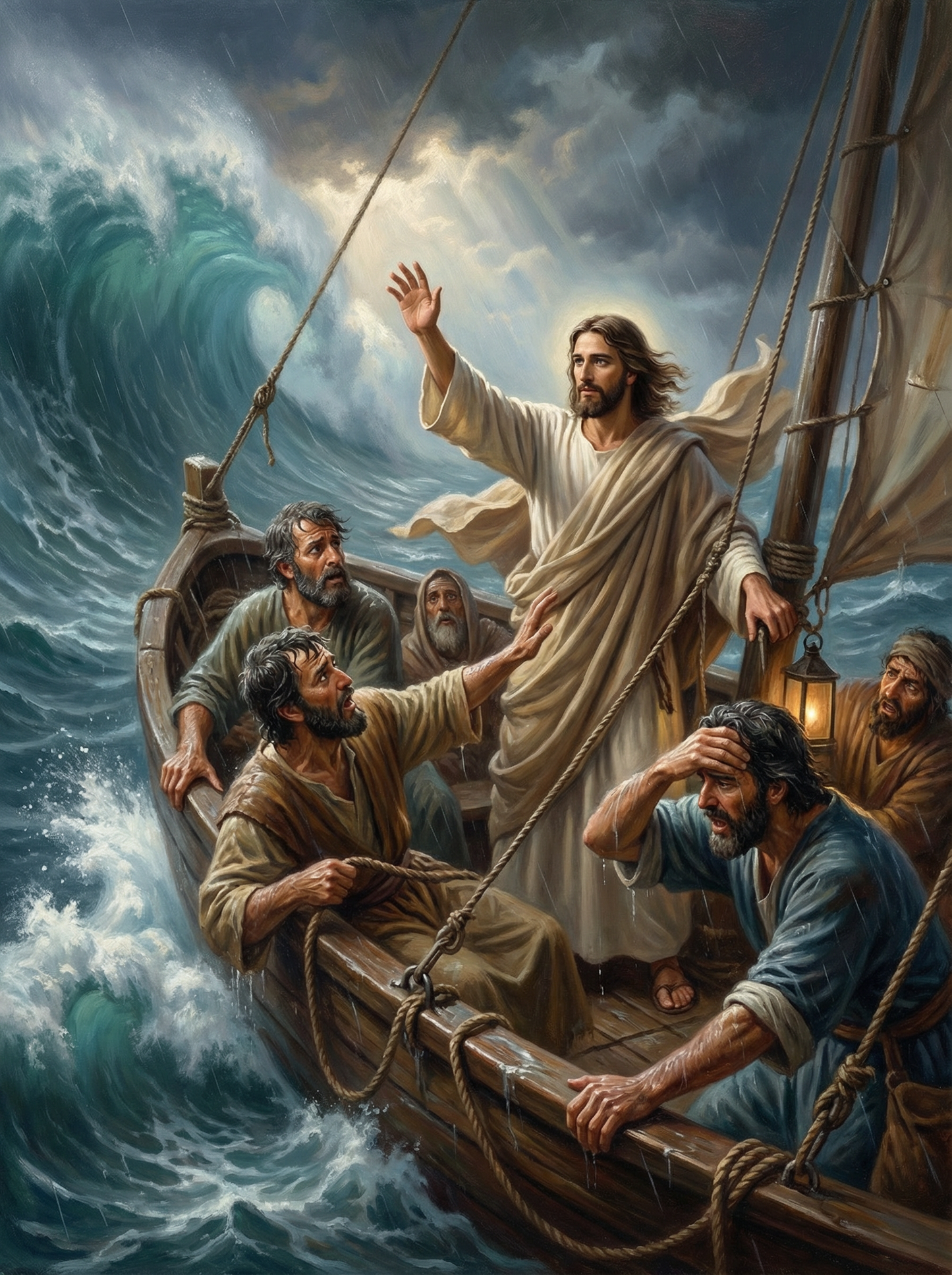 Jesus Calming the Storm (Diamond Painting)