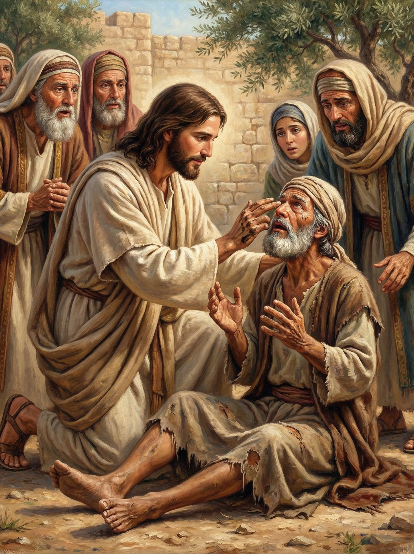 Jesus Healing the Blind Man (Diamond Painting) Diamond Painting kit