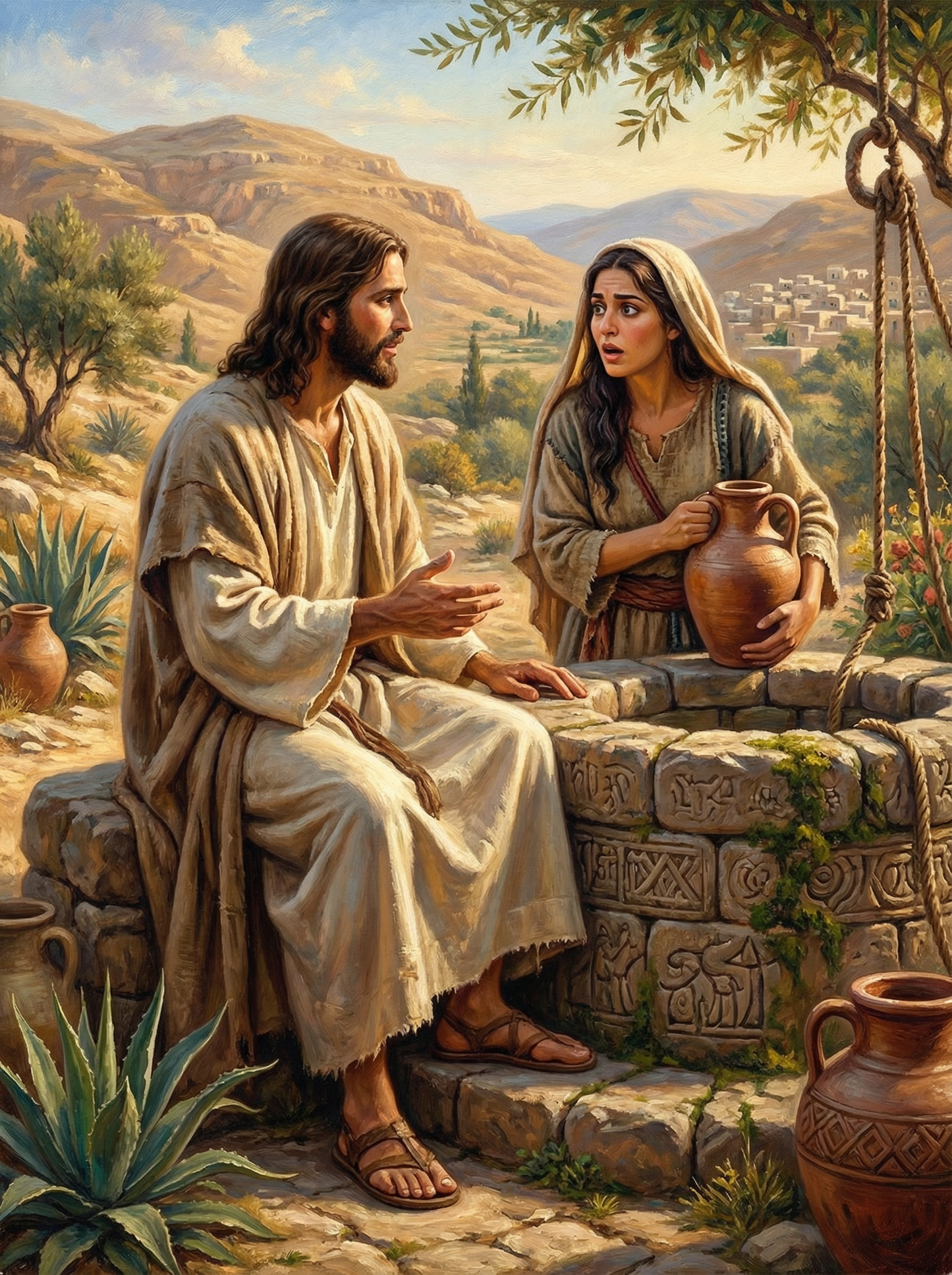 Jesus and The Woman at the Well (Diamond Painting)