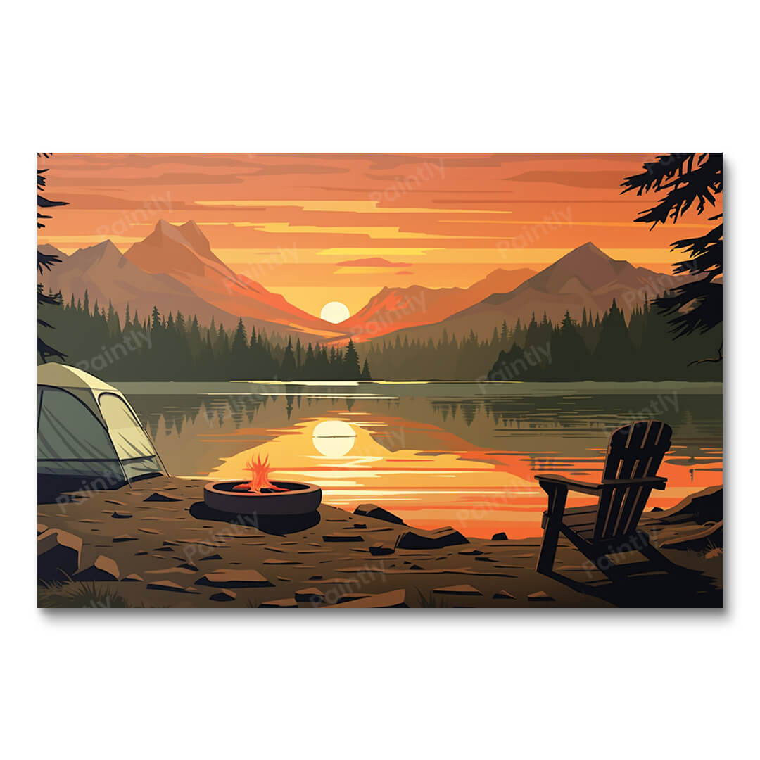 Lakeside Awakening (Diamond Painting) Diamond Painting kit