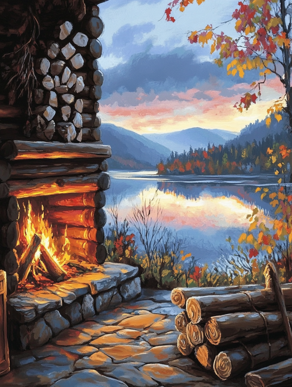 Lakeside Cabin (Diamond Painting) Diamond Painting kit