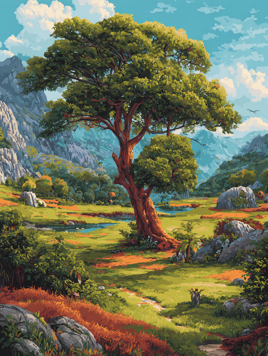 Lone Tree in Eden (Diamond Painting) Diamond Painting kit