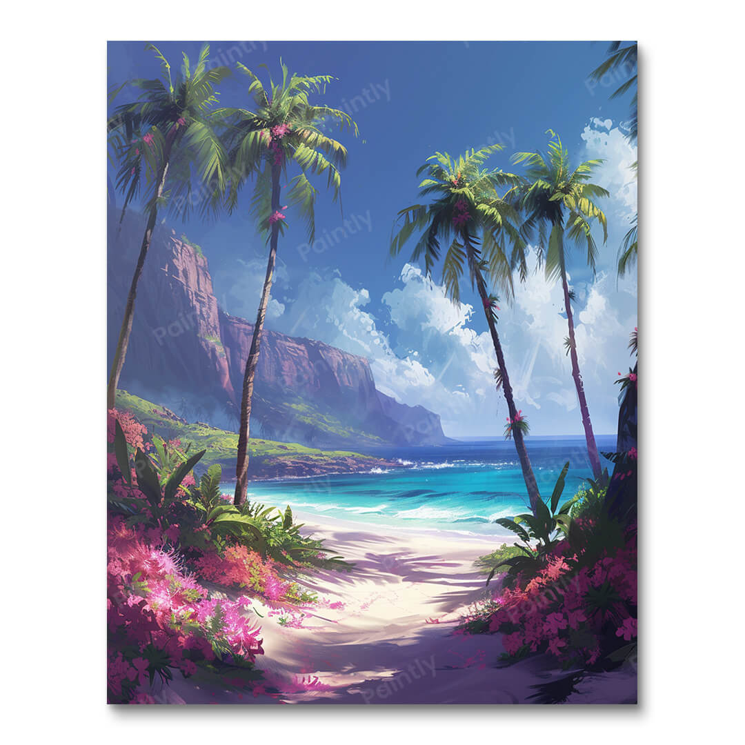 Lush Beachscape (Diamond Painting) Diamond Painting kit