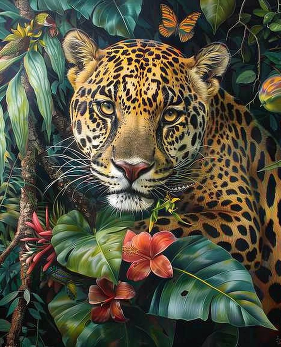 Lush Leopard Gaze (Diamond Painting) Diamond Painting kit