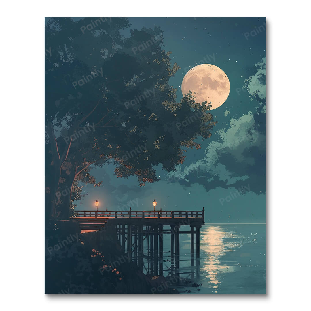 Moonlit Pier Serenity (Diamond Painting) Diamond Painting kit