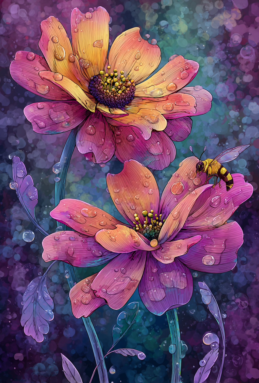 Morning Dew Blossoms (Diamond Painting) Diamond Painting kit