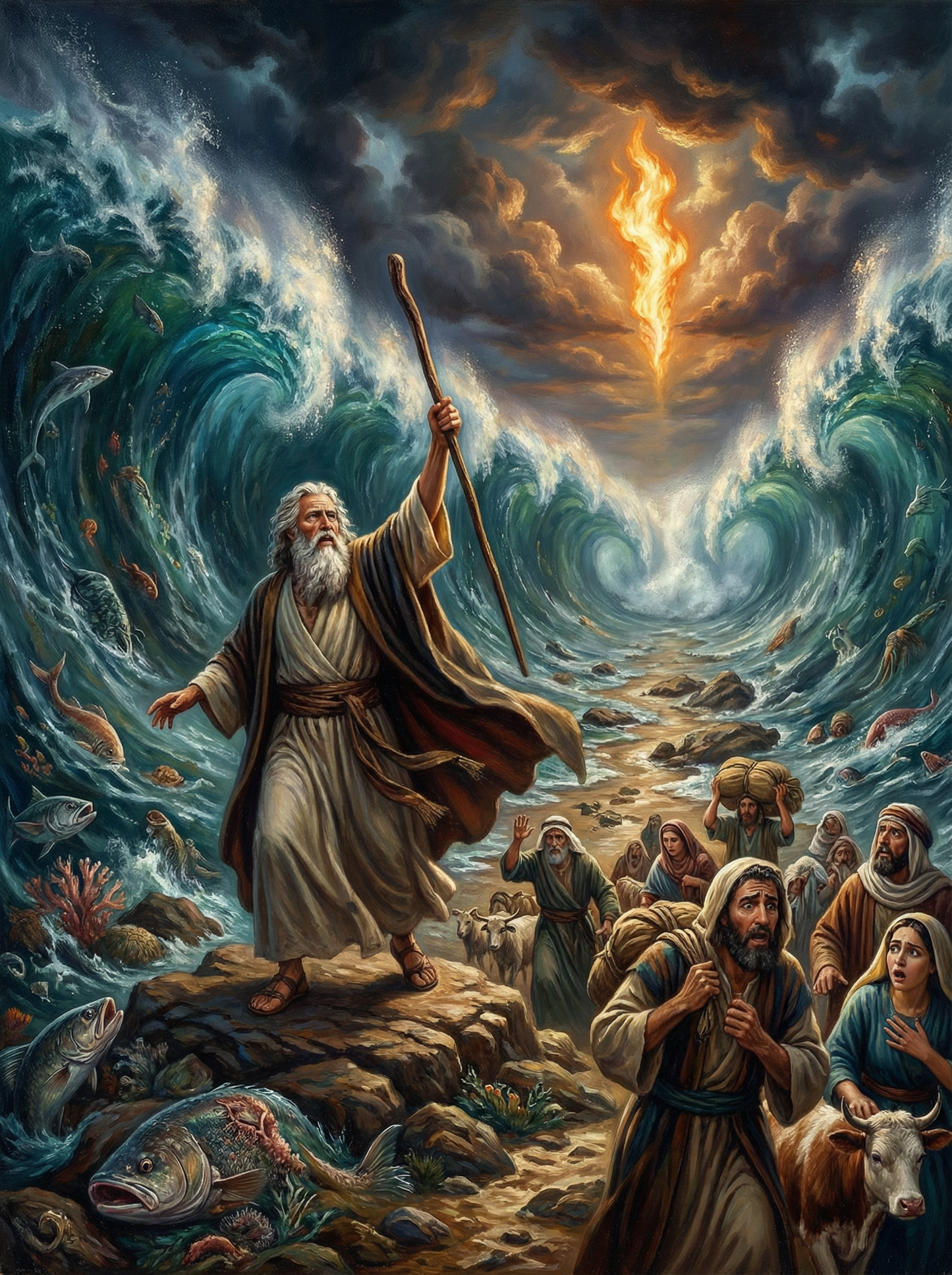 Moses Parts the Red Sea (Diamond Painting) Diamond Painting kit