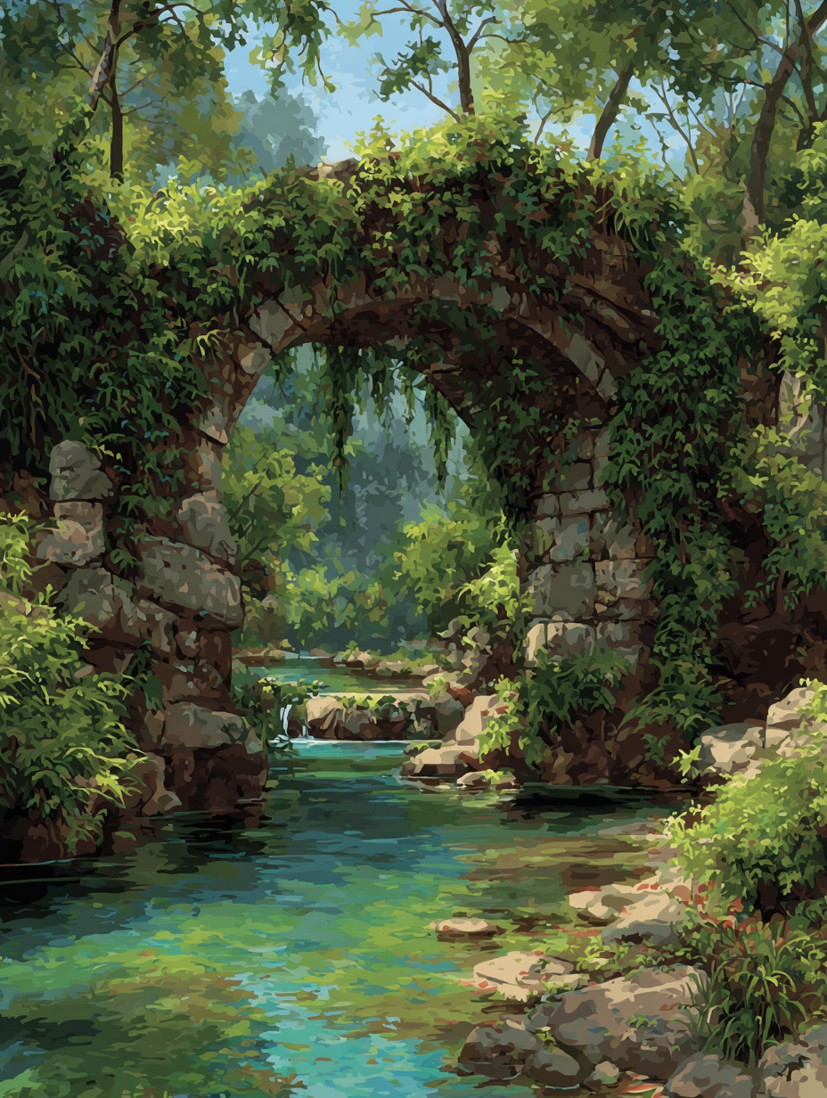 Mossy Stone Arch (Diamond Painting) Diamond Painting kit