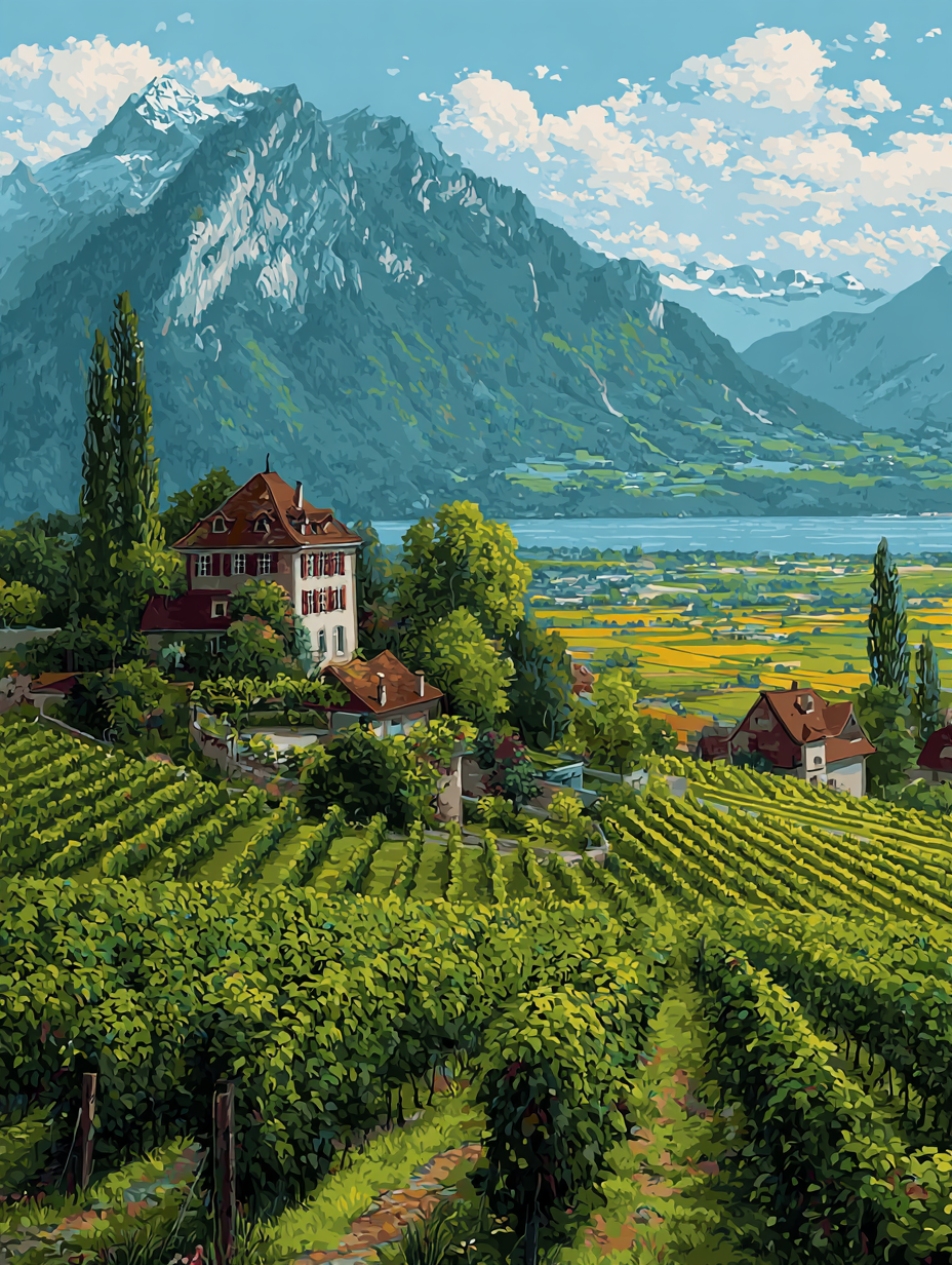 Mountain Vineyards (Diamond Painting) Diamond Painting kit