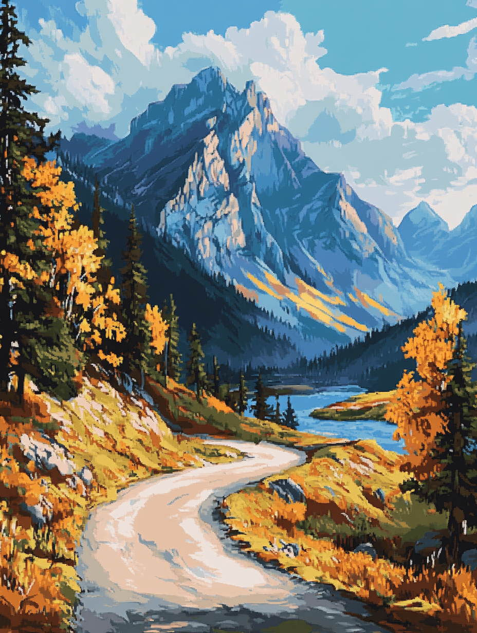 Mountain's Grand View (Diamond Painting) Diamond Painting kit