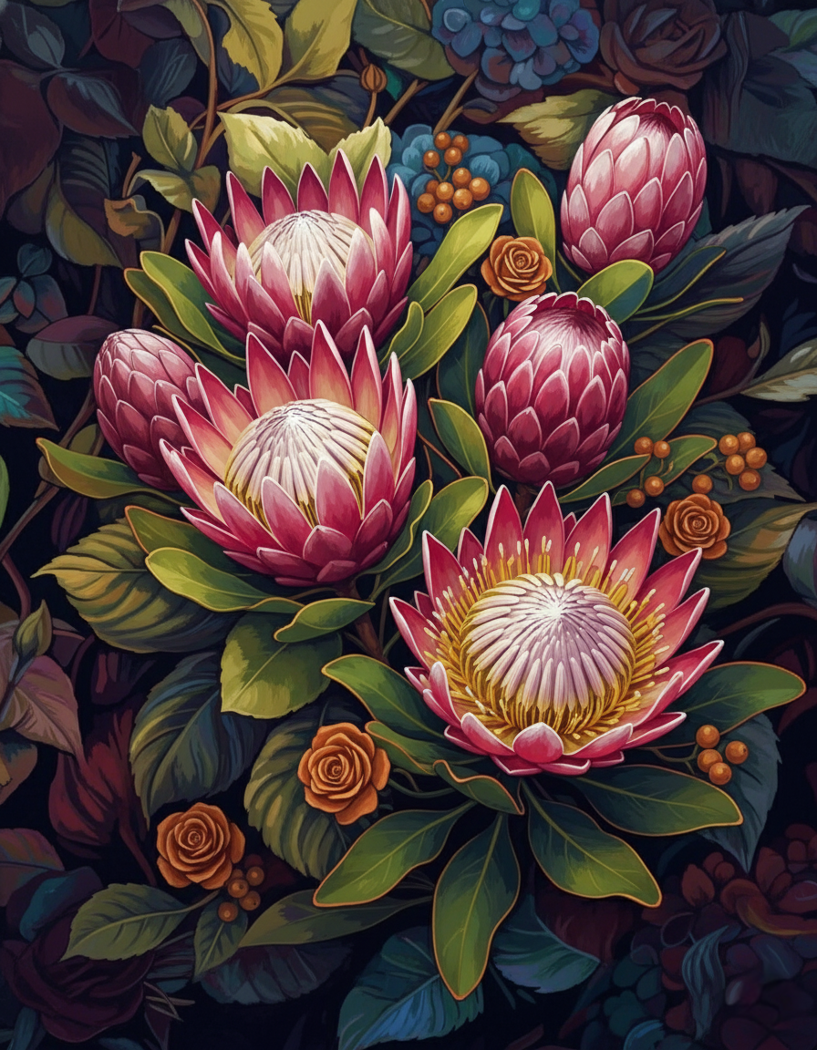 Protea Majesty (Board Canvas)