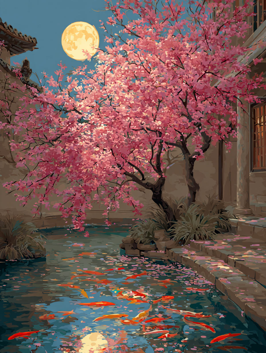 Pagoda in the Garden (Diamond Painting) Diamond Painting kit