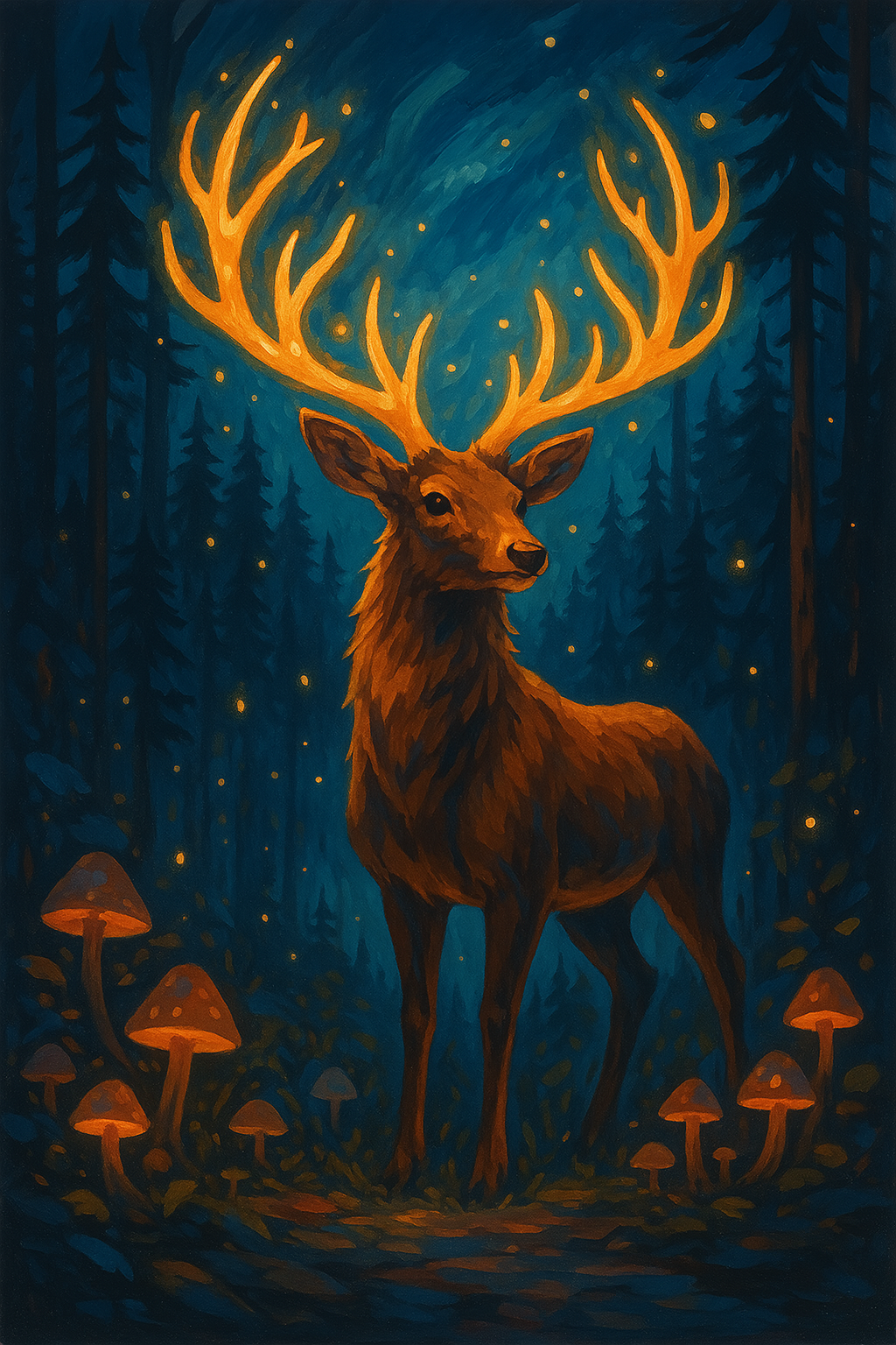 Glowing Antlers Deer (Diamond Painting) Diamond Painting kit