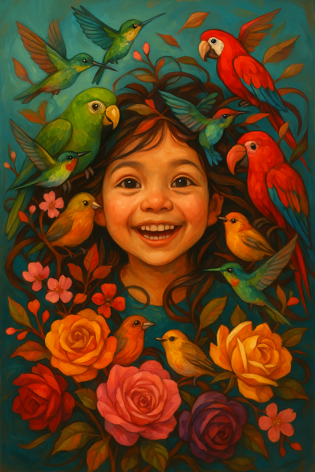 Garden of Giggles and Feathers (Diamond Painting) Diamond Painting kit