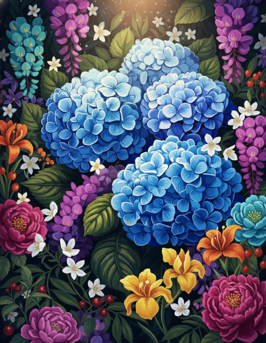 Vibrant Floral Chaos Garden (Diamond Painting) Diamond Painting kit