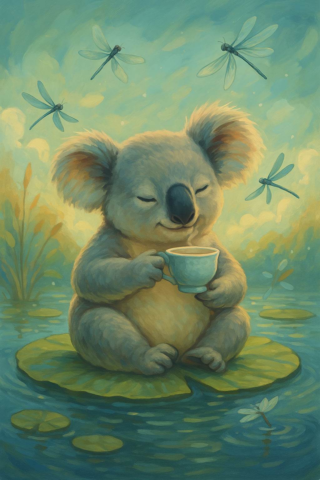 Koala Tea Time (Diamond Painting) Diamond Painting kit