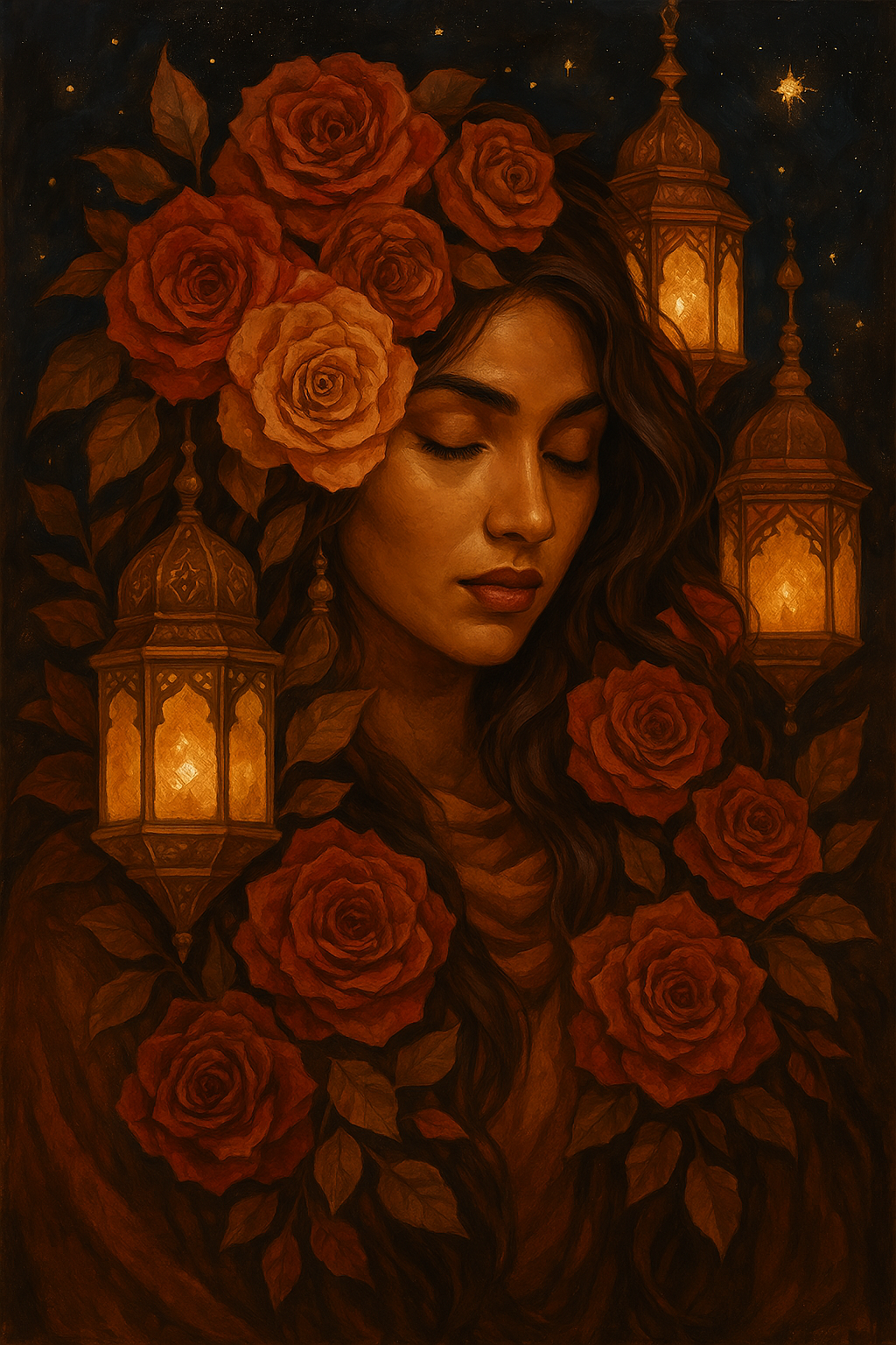 Lantern Indian Beauty (Diamond Painting) Diamond Painting kit