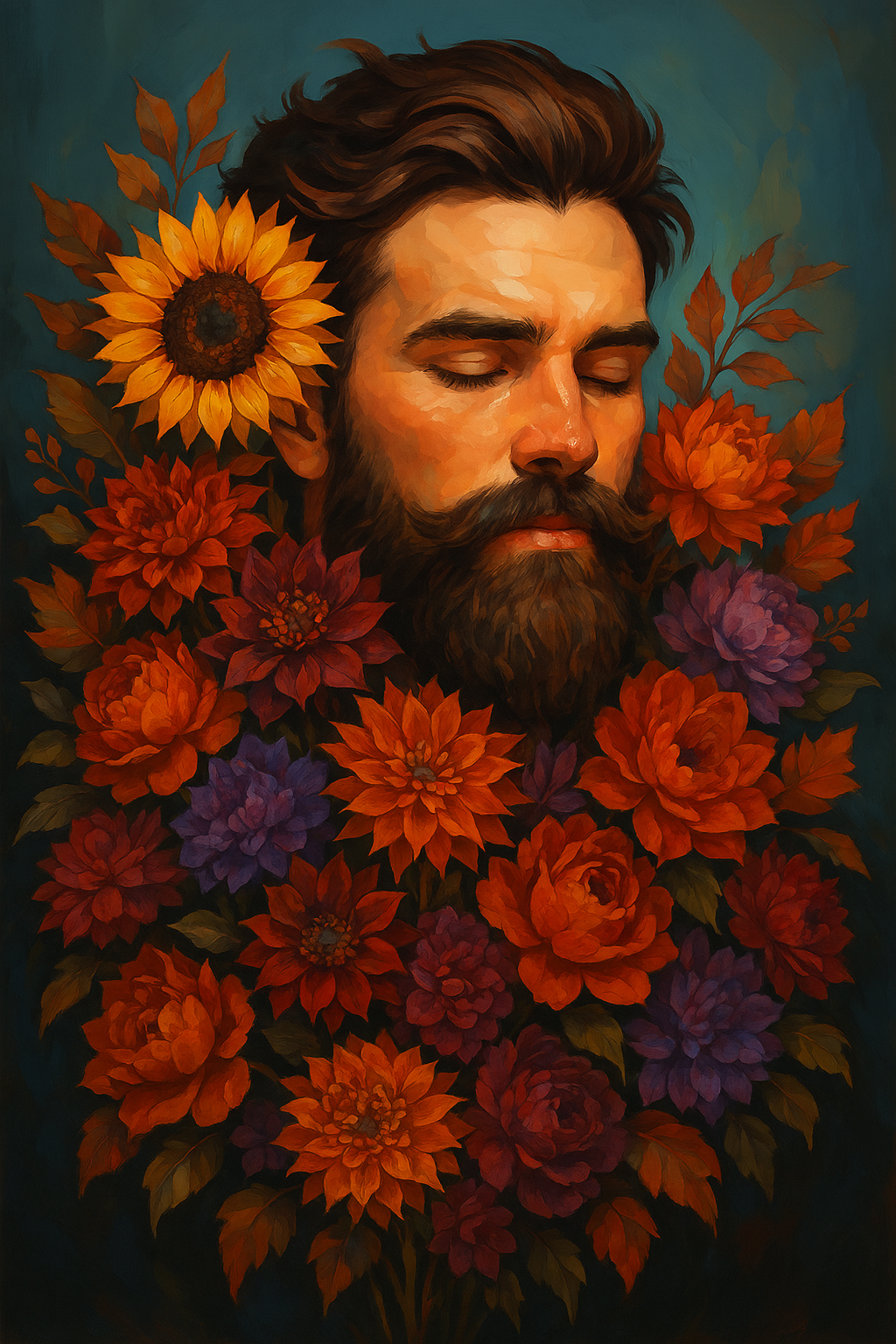 Gentleman Amidst Blooms (Diamond Painting) Diamond Painting kit