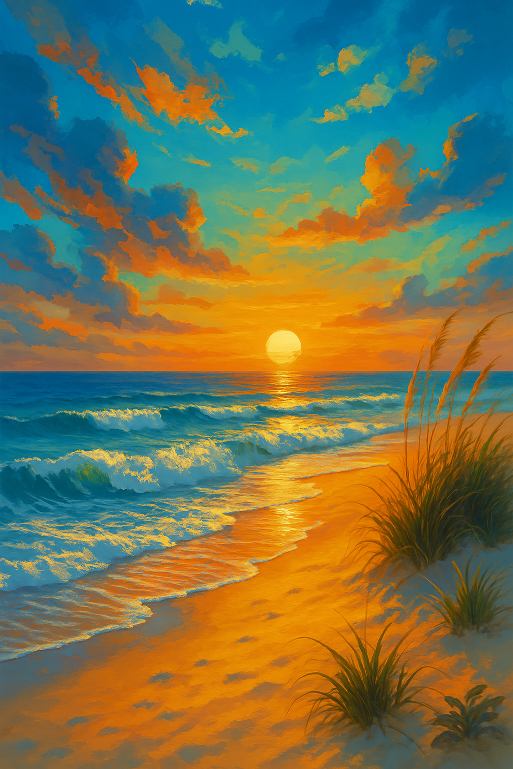 Golden Shoreline At Dusk (Diamond Painting) Diamond Painting kit