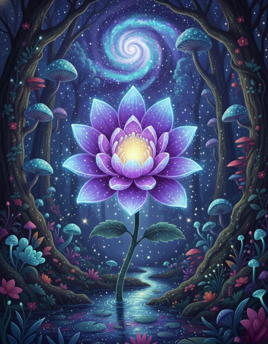 Purple Lotus Enchanted Archway (Diamond Painting) Diamond Painting kit