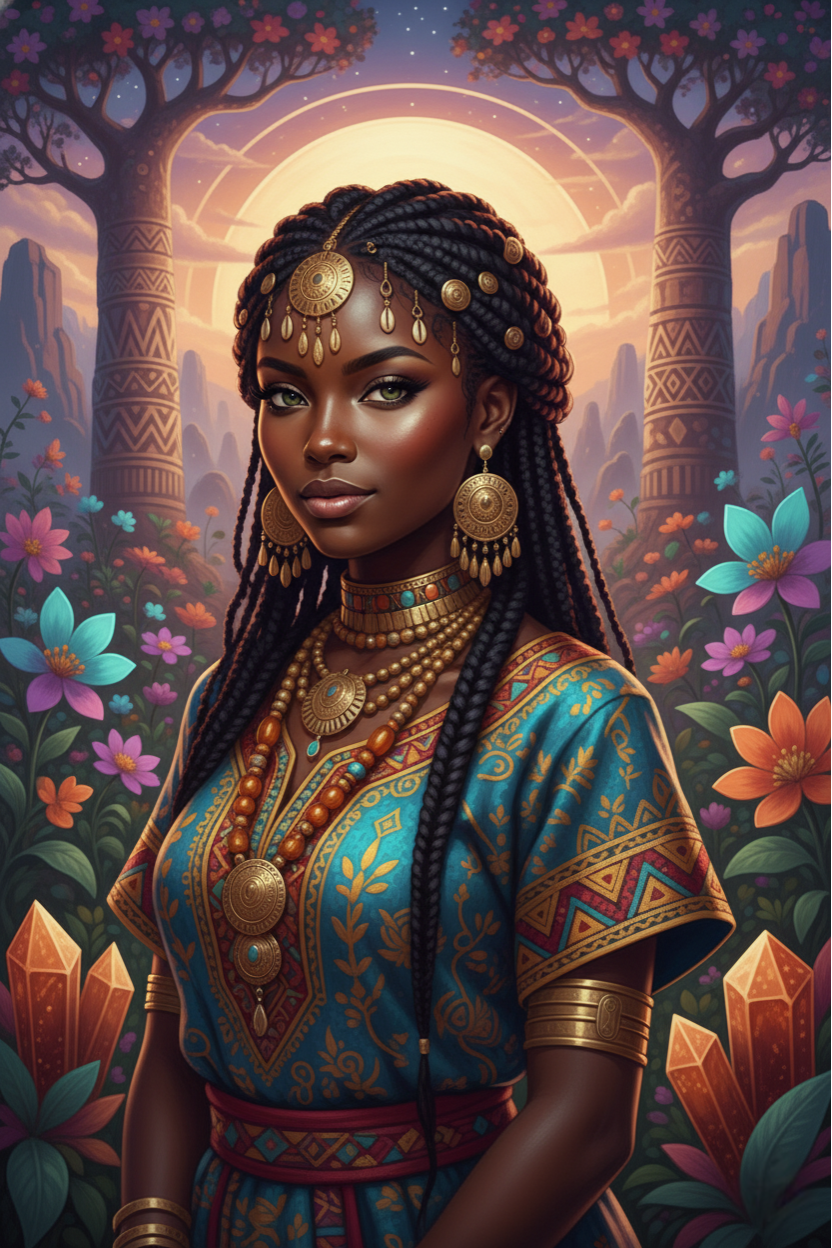 African Queen, Baobab Sunset (Diamond Painting) Diamond Painting kit