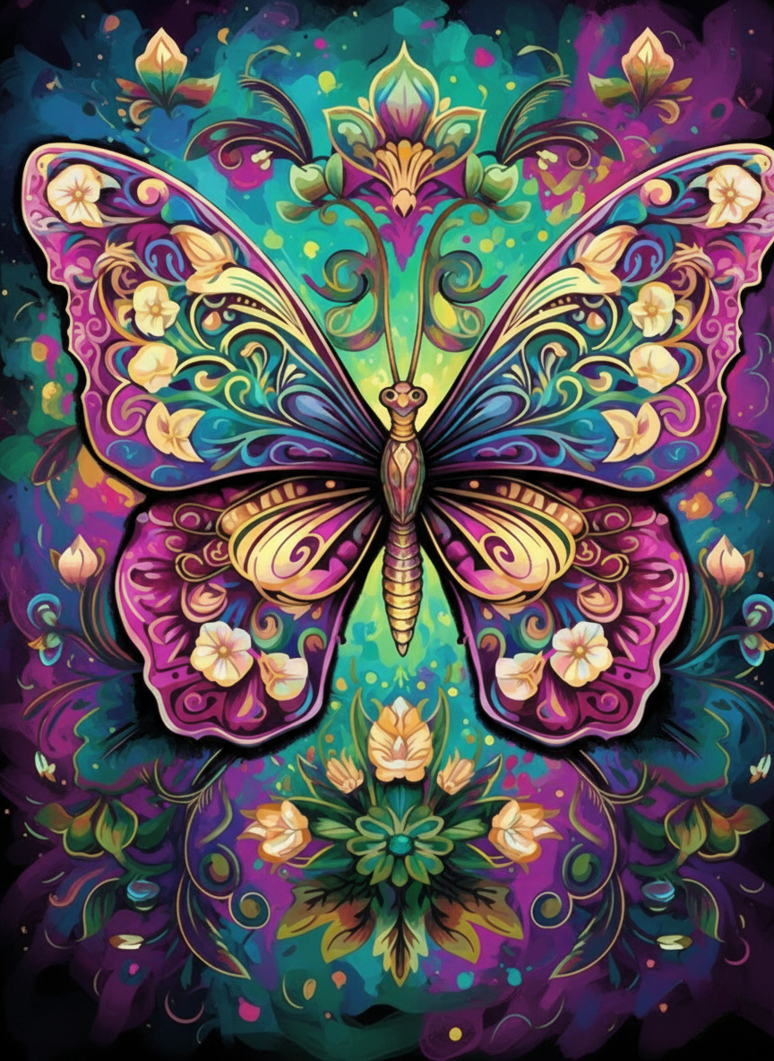 Jewel-Toned Butterfly Art (Diamond Painting) Diamond Painting kit