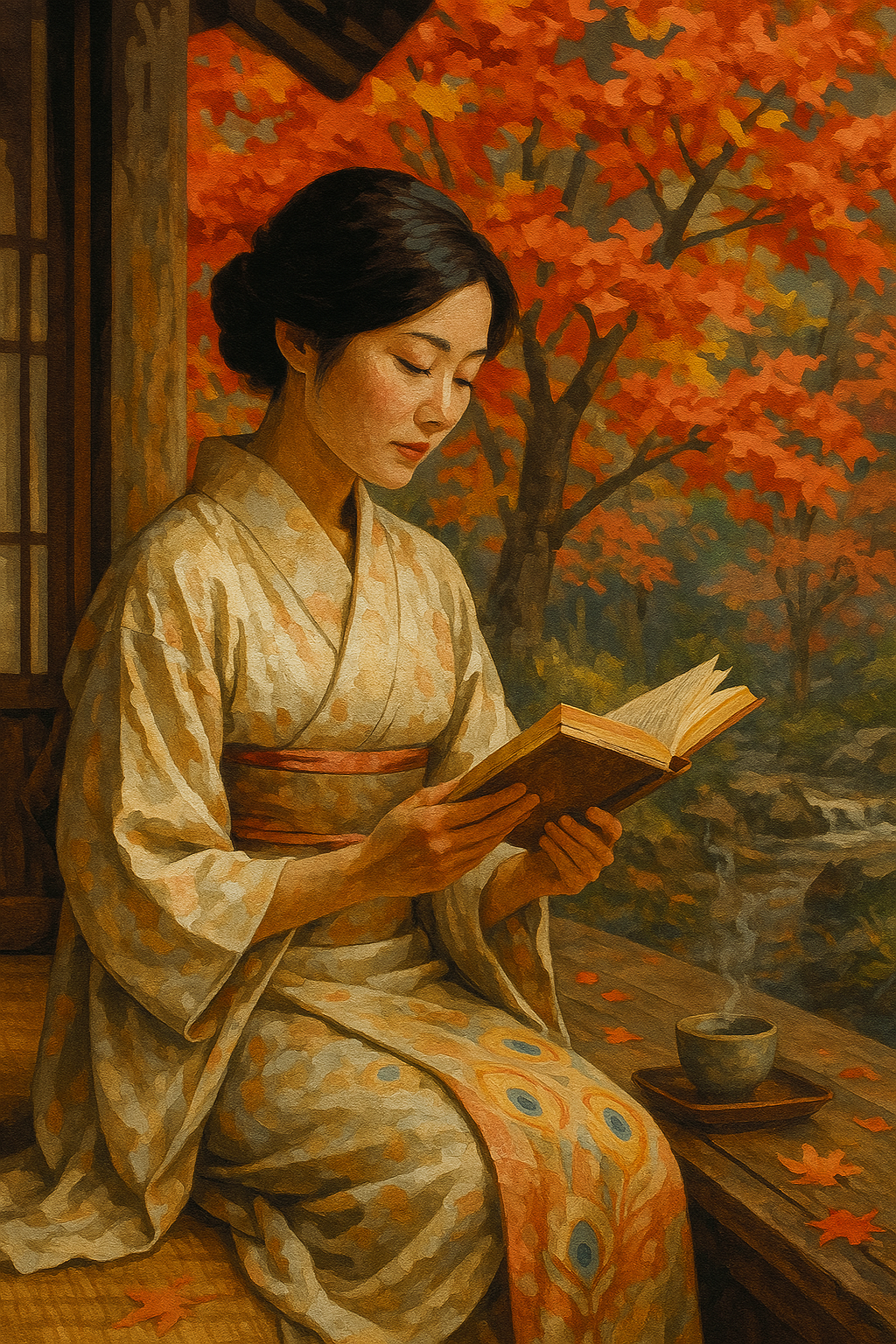 Kyoto Autumn Reader (Diamond Painting) Diamond Painting kit