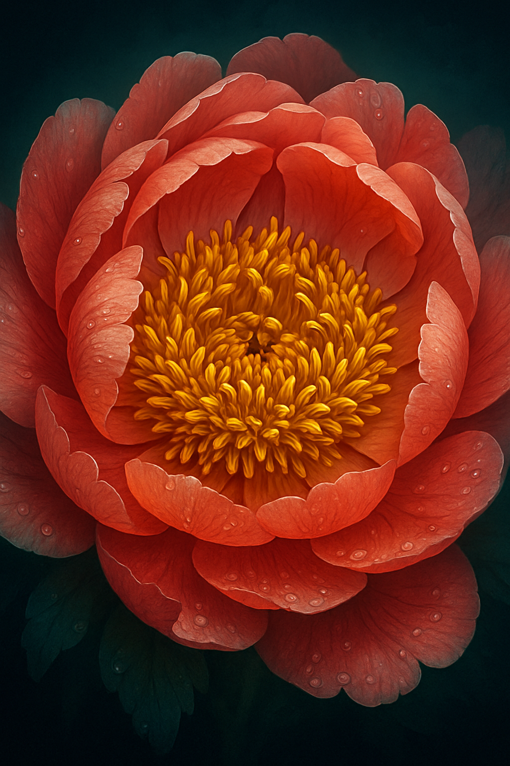 Crimson Peony Bloom (Diamond Painting) Diamond Painting kit