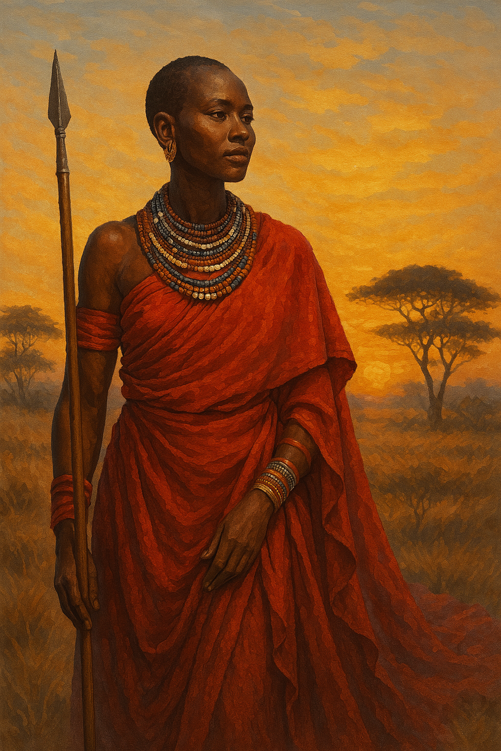Maasai Huntress (Diamond Painting) Diamond Painting kit