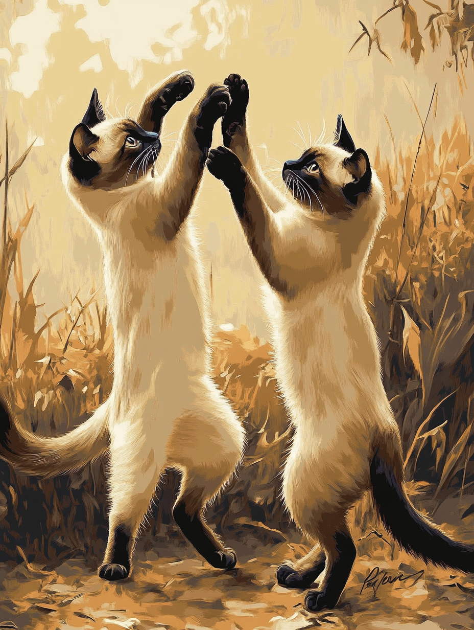 Cat Duo in Harmony (Diamond Painting) Diamond Painting kit