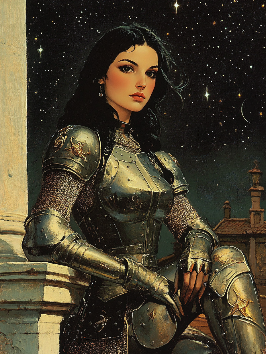 Warrior Woman, Starry Night (Diamond Painting) Diamond Painting kit