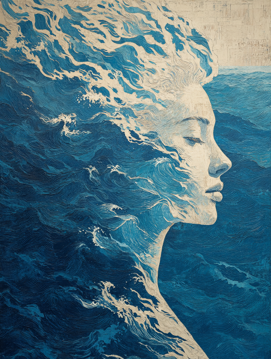 Ocean Woman, Wave Hair (150 Color Diamond Painting) Diamond Painting kit