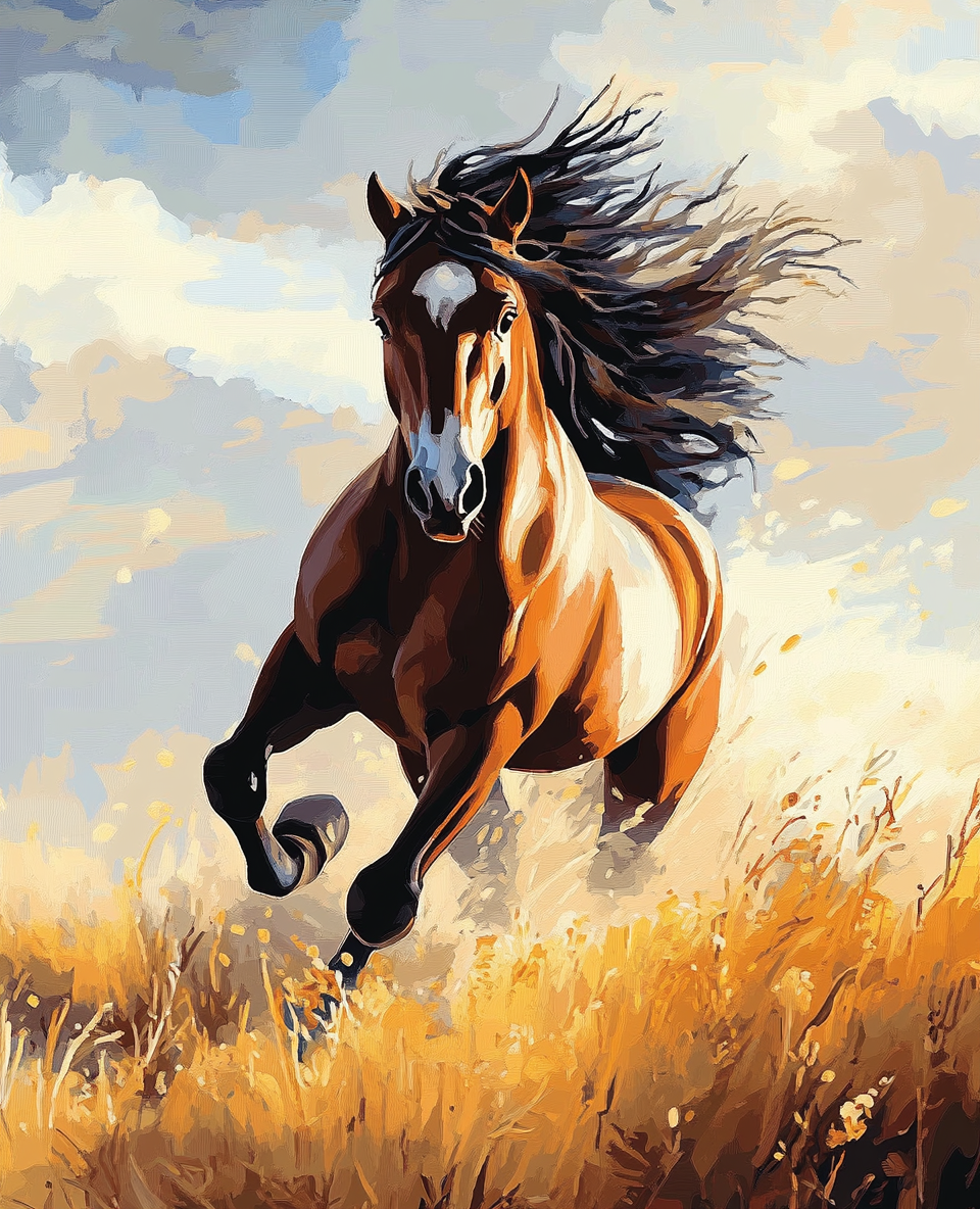 Wild Horse, Prairie Run (Diamond Painting) Diamond Painting kit