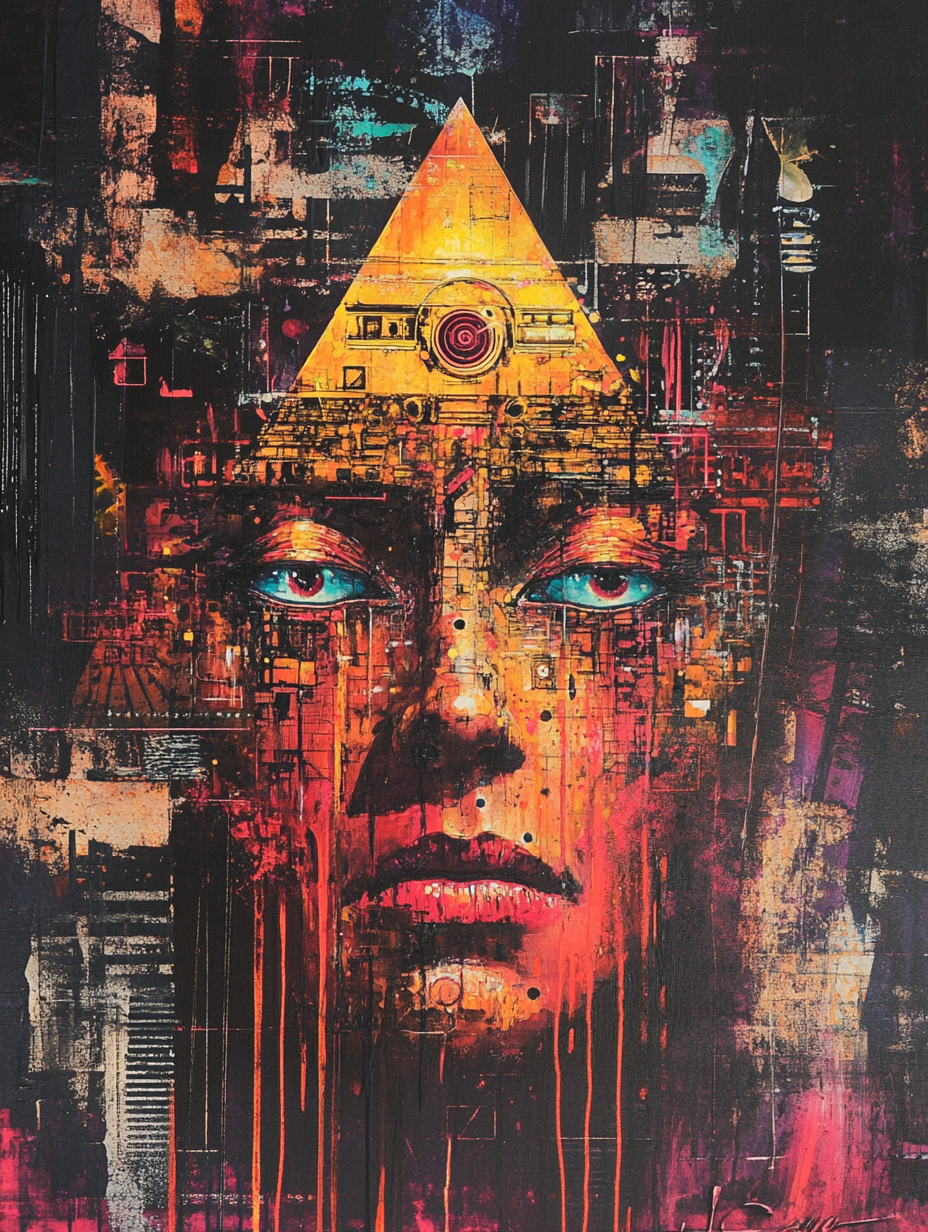 Golden Pyramid, Electric Eyes (Diamond Painting) Diamond Painting kit