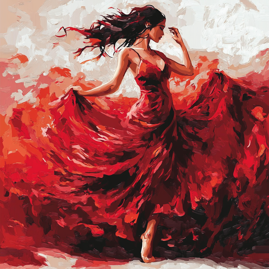 Flamenco Dancer in Red (Diamond Painting) Diamond Painting kit