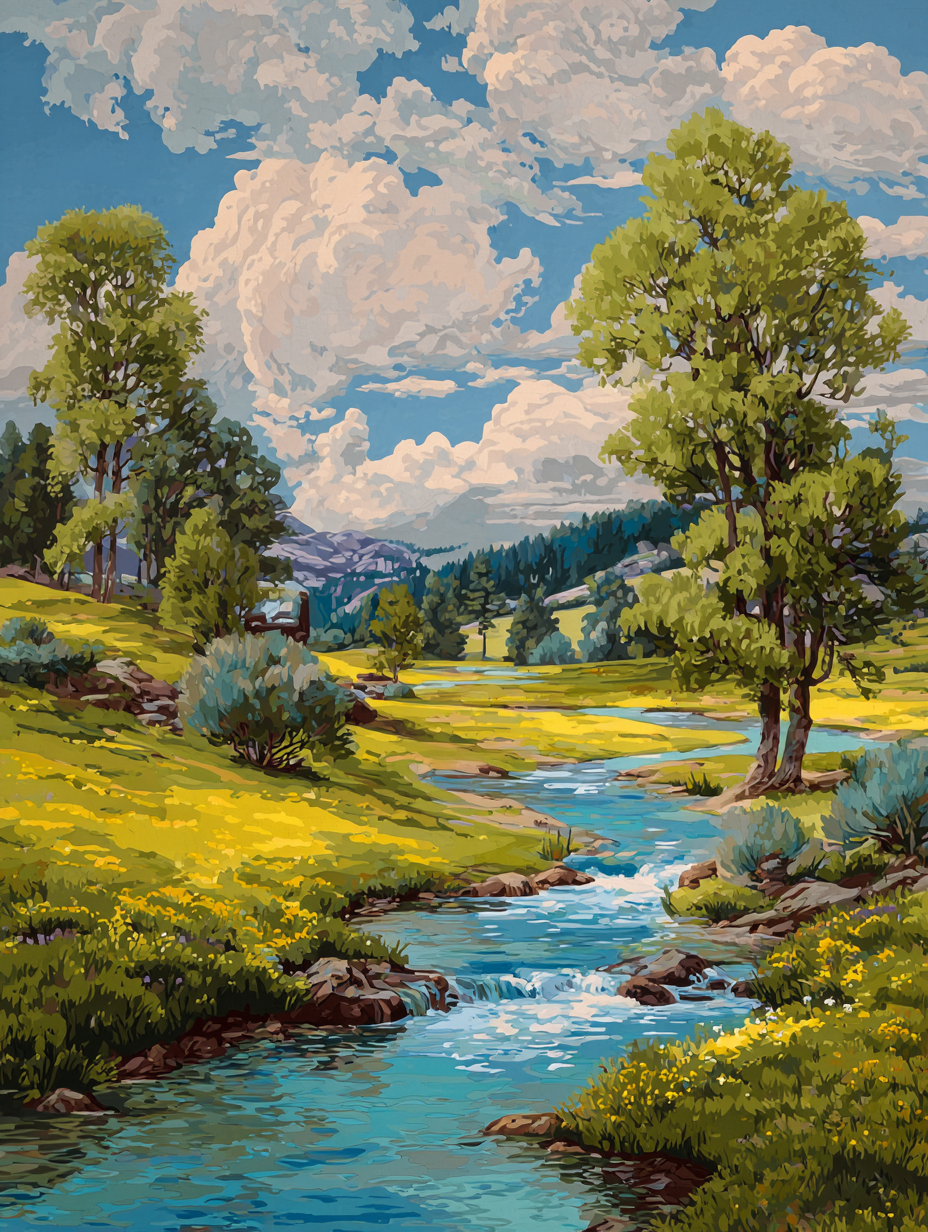 Peaceful River (Diamond Painting) Diamond Painting kit