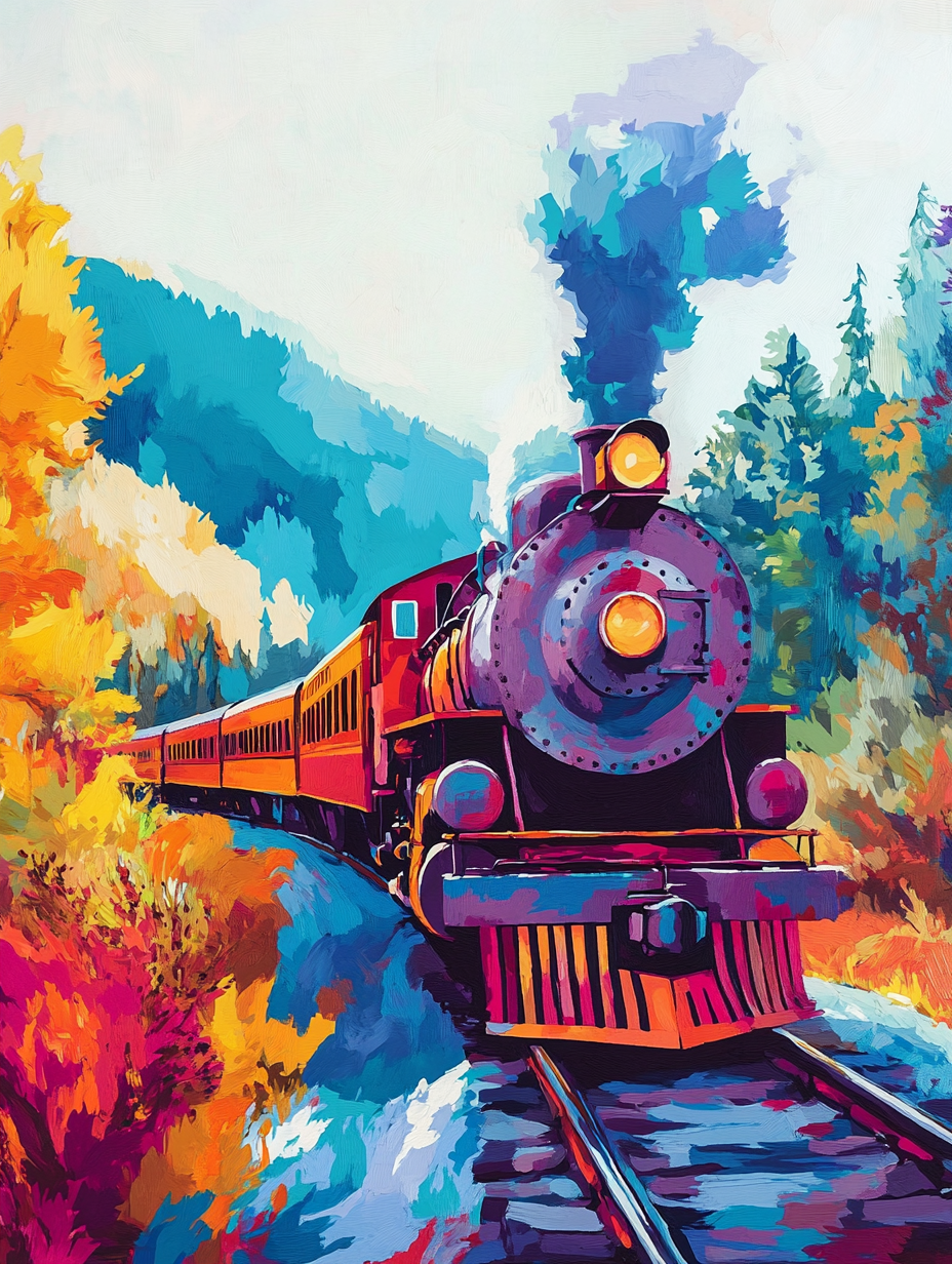 Psychedelic Railway Ride (Diamond Painting) Diamond Painting kit