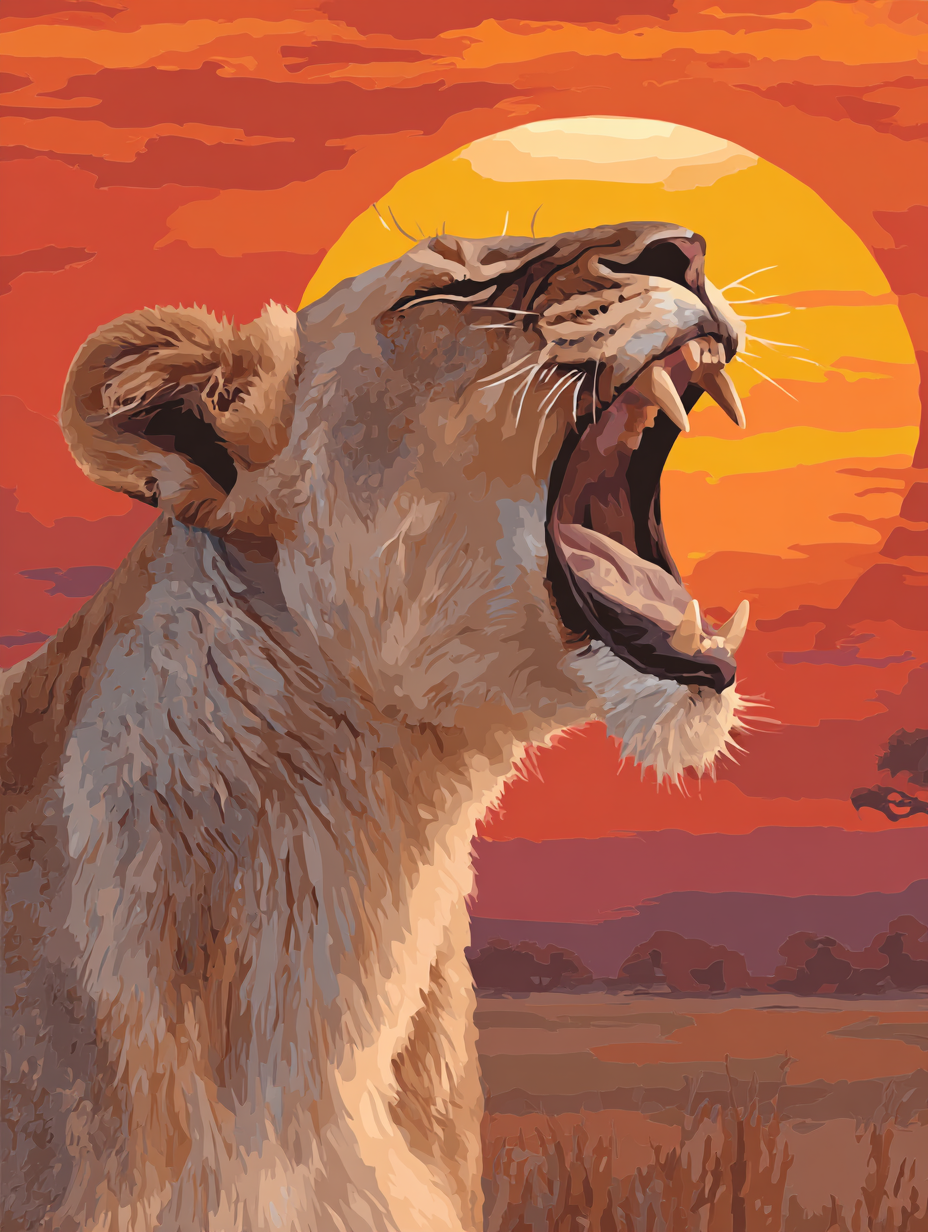 Roar of the Savannah (Diamond Painting) Diamond Painting kit