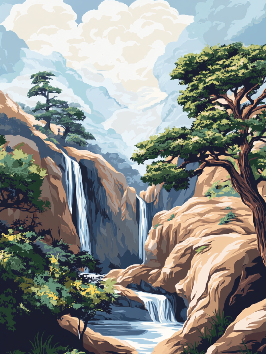 Rocky Mountain Streams (Diamond Painting) Diamond Painting kit