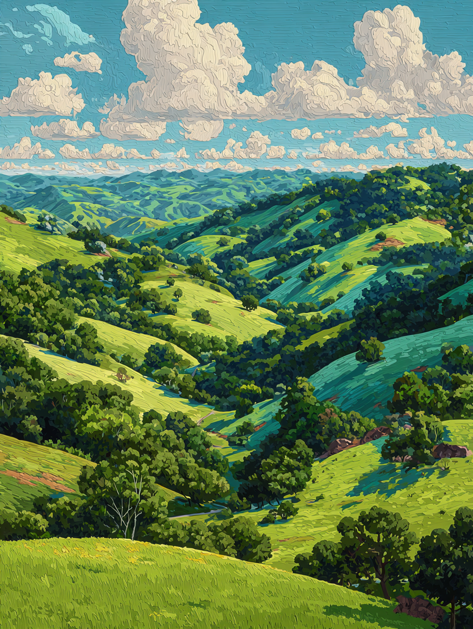 Rolling Hills of Green (Diamond Painting) Diamond Painting kit